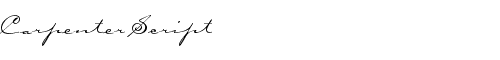 Font Carpenter Script